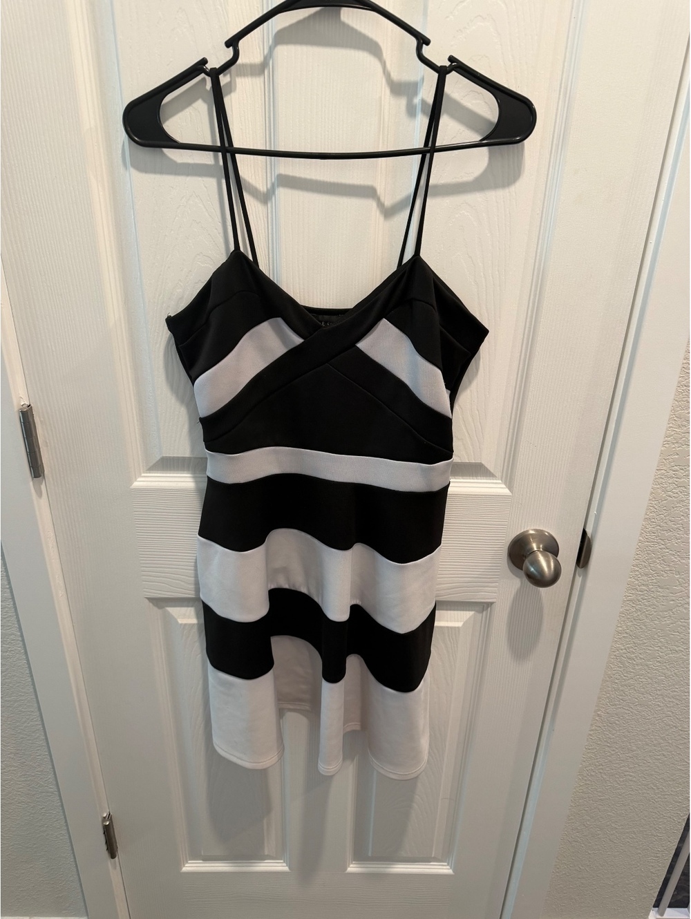 Wet Seal black and white striped spaghetti strap dress